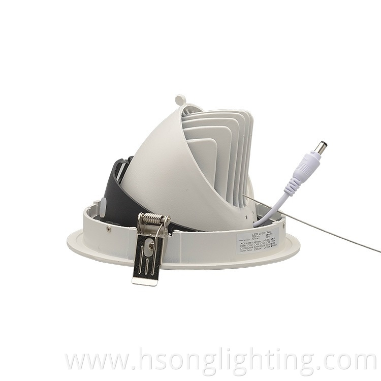 New Design Fixture Round Trunk Light Rotatable Recessed Downlight